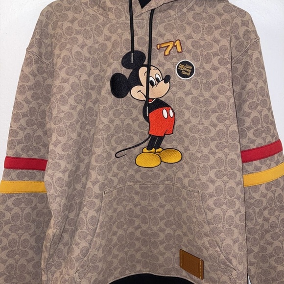 NEW 2022 DISNEY X COACH SIGNATURE 50TH ANNIVERSARY HOODIE JACKET SHIRT MICKEY - Picture 3 of 9